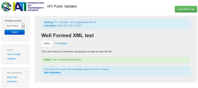 Validate if your file is a well-formed xml file