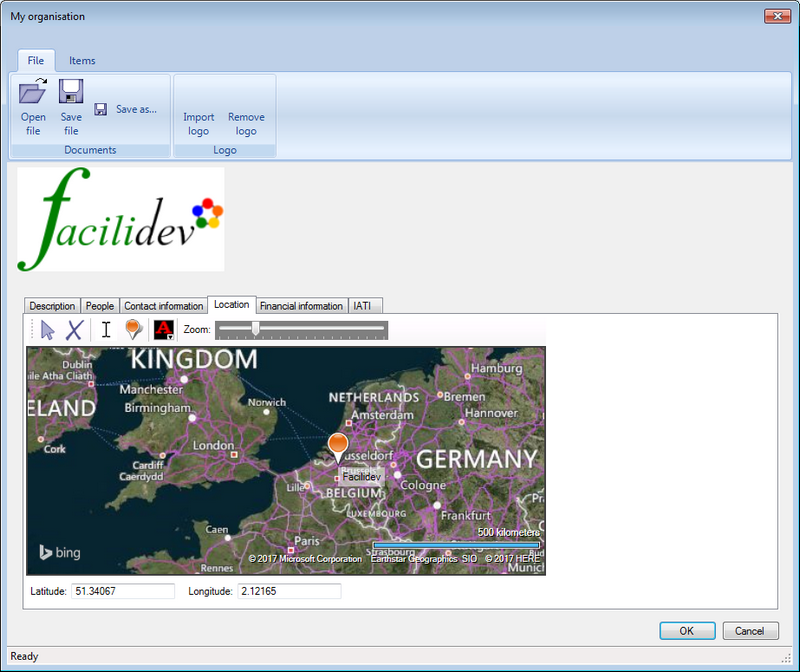 Indicate the location of your organisation's office on the map